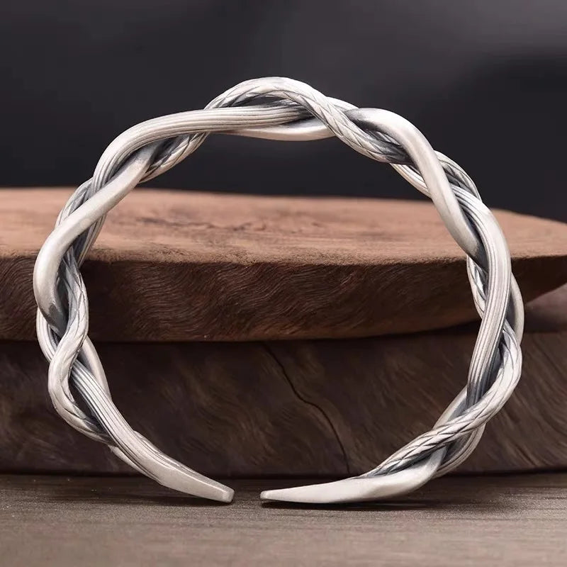 Elite Sterling Silver Twist Bracelet
