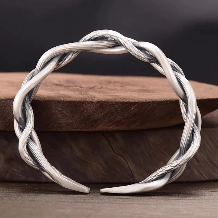 Elite Sterling Silver Twist Bracelet