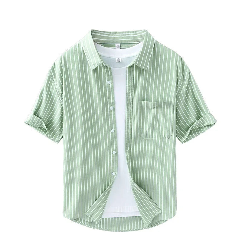 Harbor Stripe Cotton Shirt