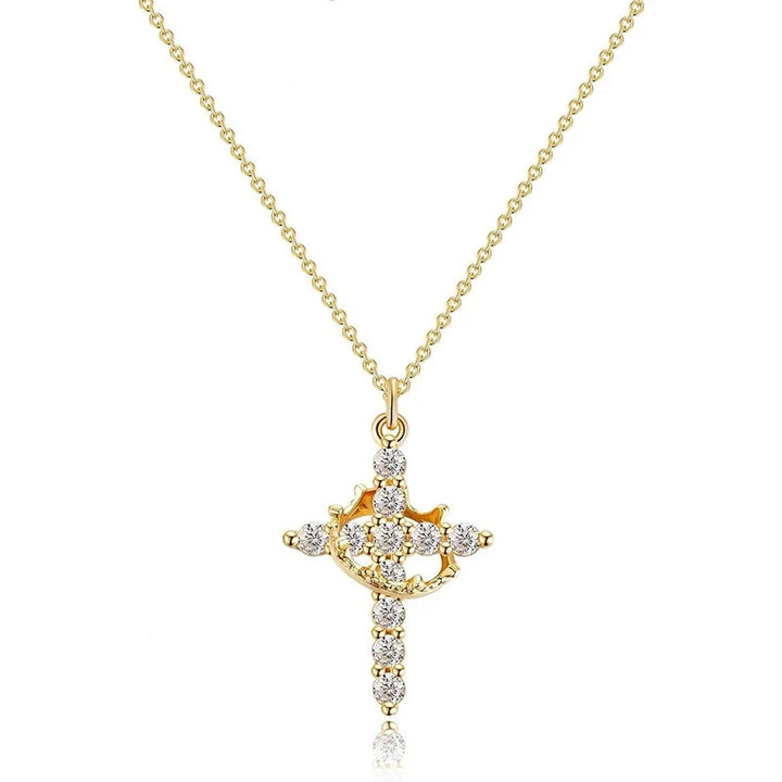 Crown & Cross Necklace