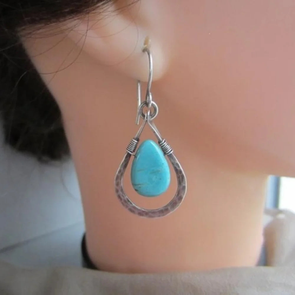 Majestic Sapphire Turquoise Earrings