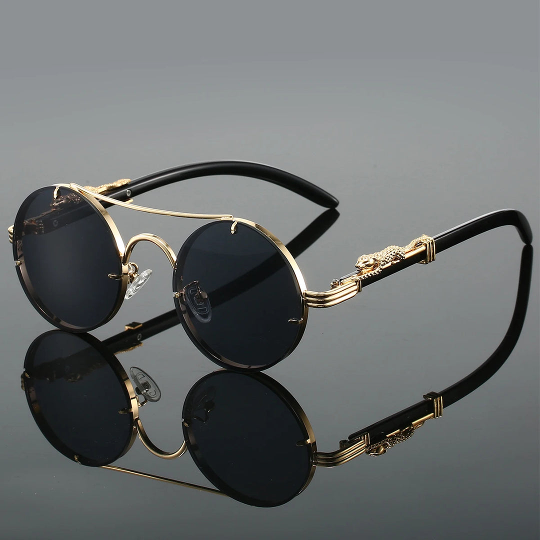 Velar Gold Round Sunglasses