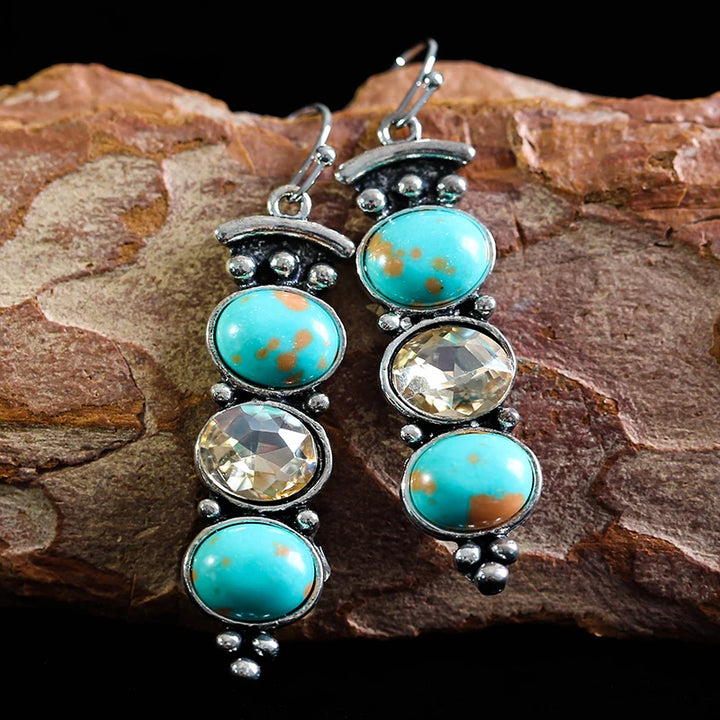 Gilded Turquoise Radiance Earrings