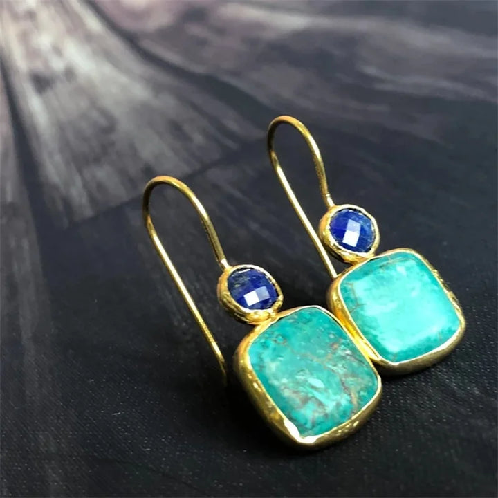 Astra Turquoise Sapphire Earrings