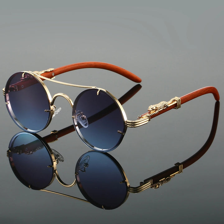 Velar Gold Round Sunglasses