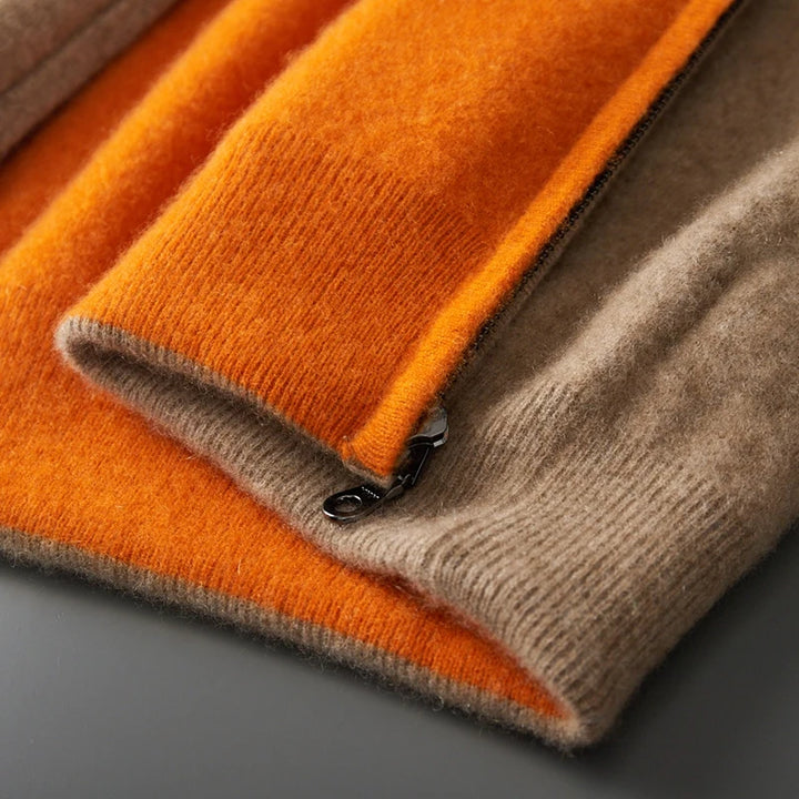 Pure Merino Wool Reversible Zip Hoodie