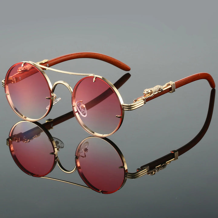 Velar Gold Round Sunglasses