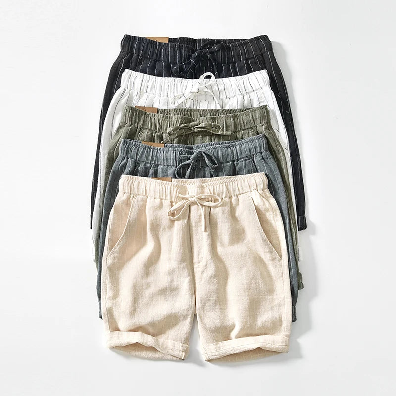 Rowan Striped Linen Shorts