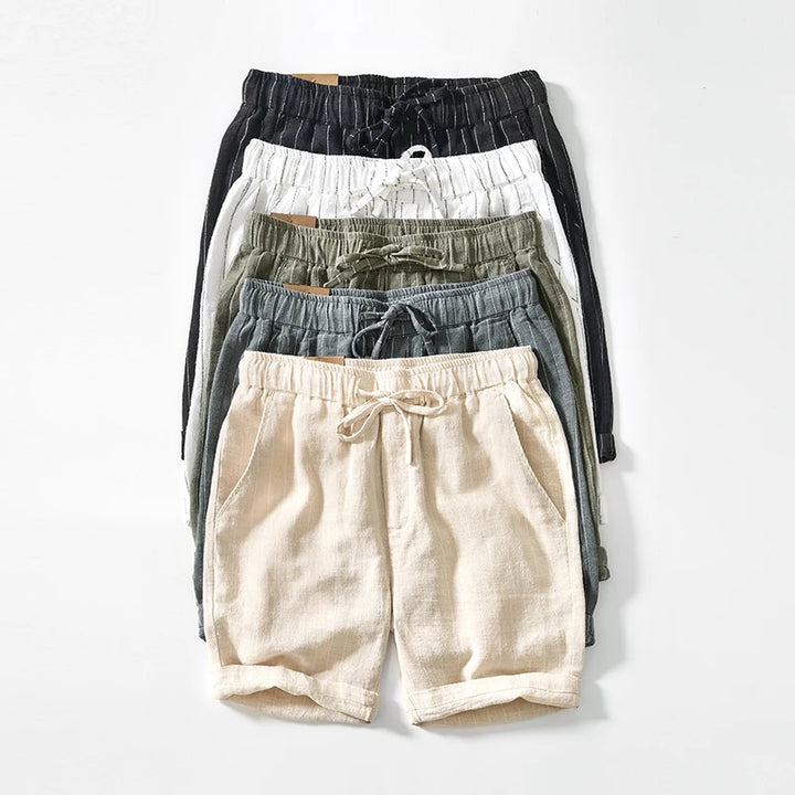 Rowan Striped Linen Shorts