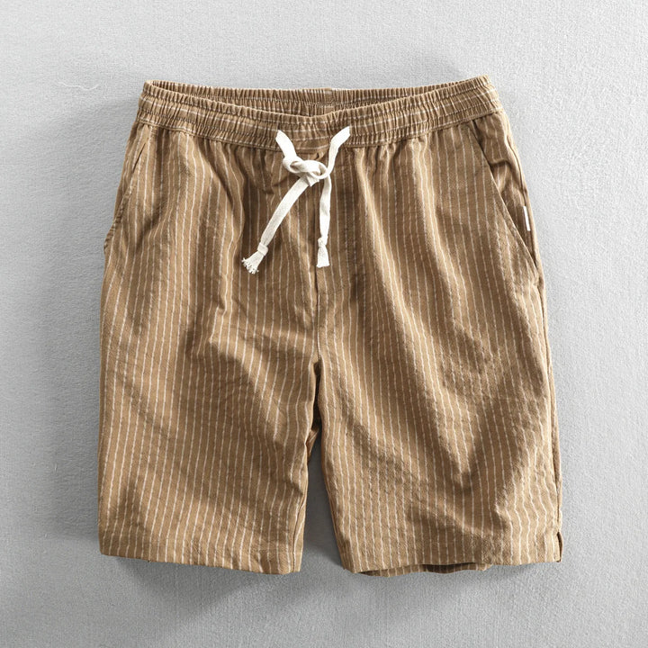Shoreline Striped Linen Shorts