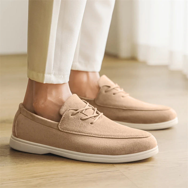 Lennon Suede Lace-up Loafers