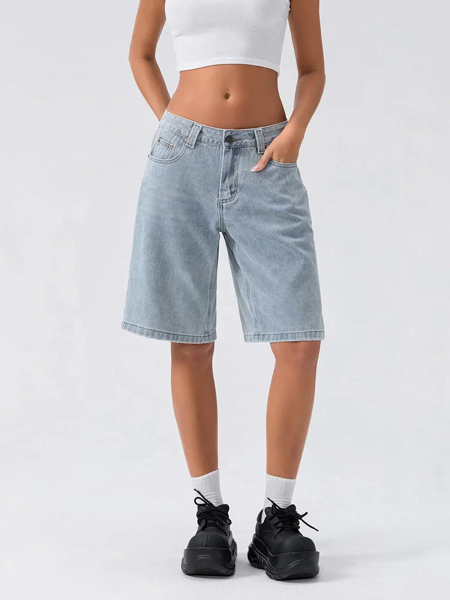 Kaia Street Denim Shorts