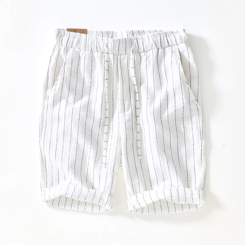 Rowan Striped Linen Shorts