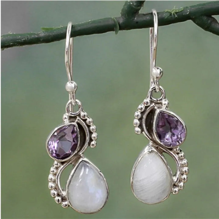 Celestial Opal Moonstone Earrings