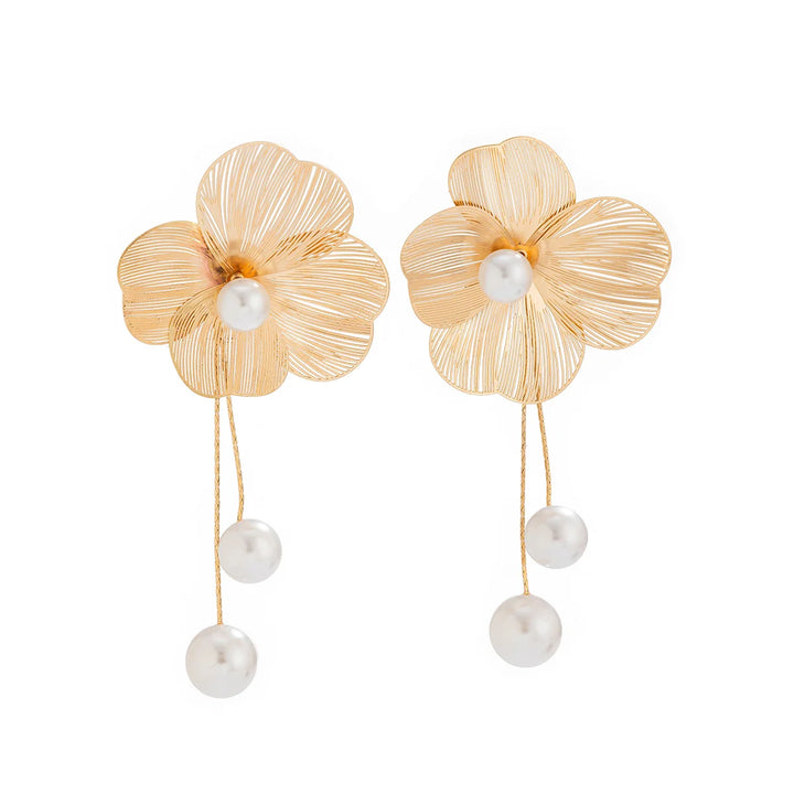 Flora Pearl Drop Earrings