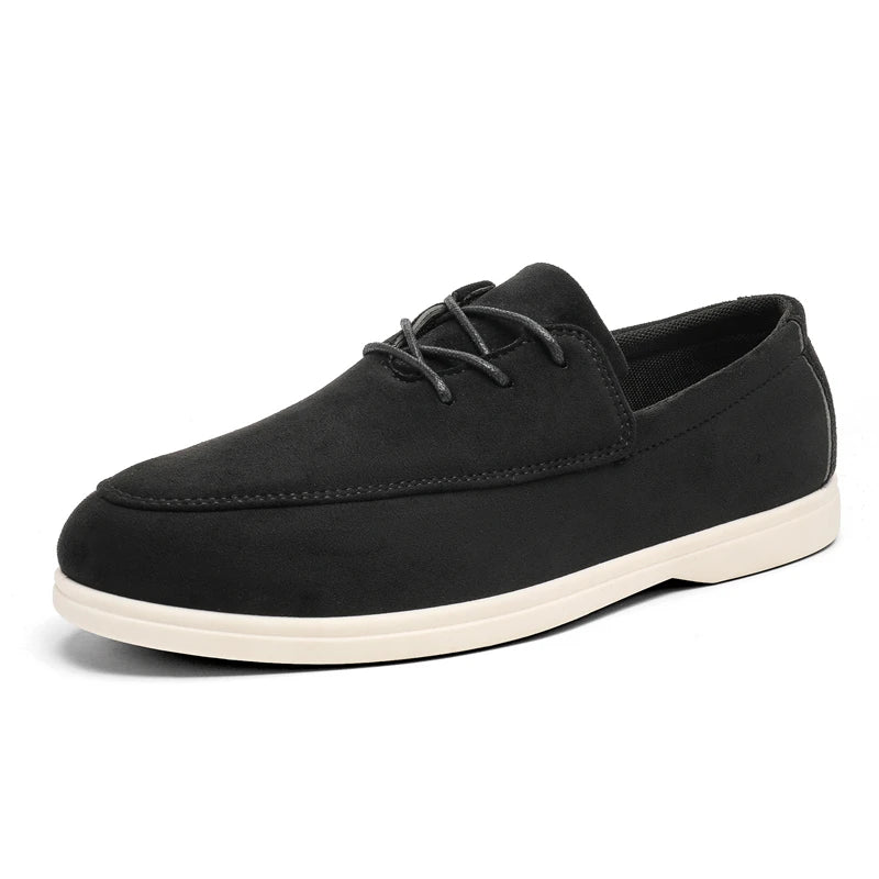 Lennon Suede Lace-up Loafers