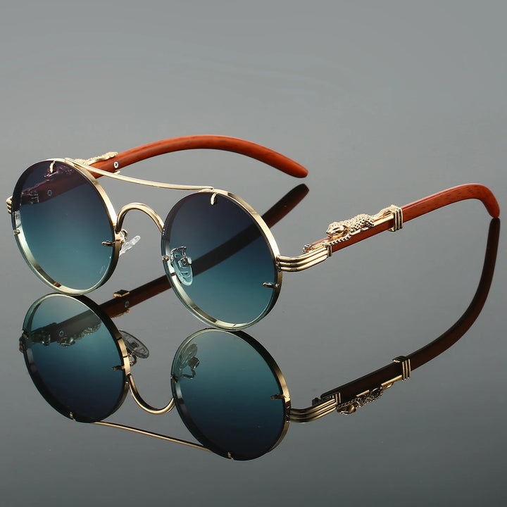 Velar Gold Round Sunglasses