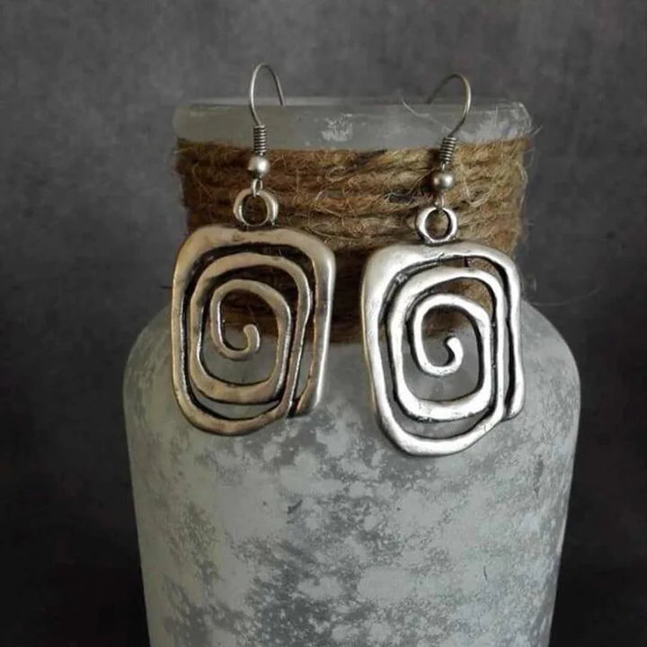 Solara Spiral Drop Earrings