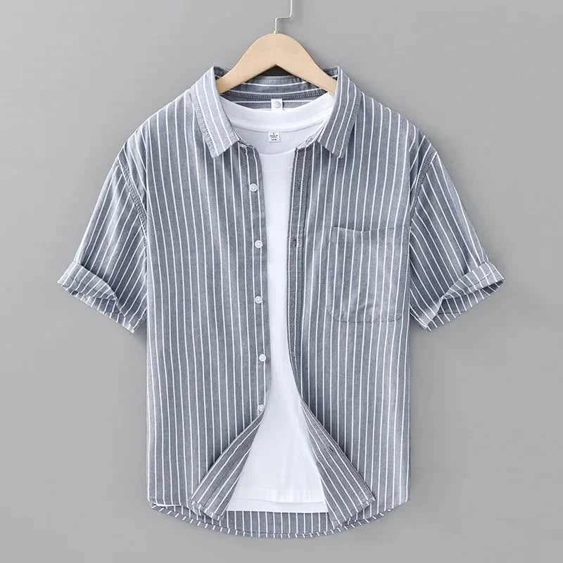 Harbor Stripe Cotton Shirt