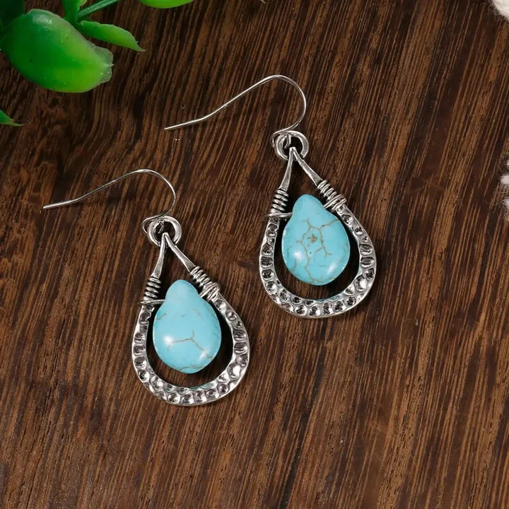 Majestic Sapphire Turquoise Earrings