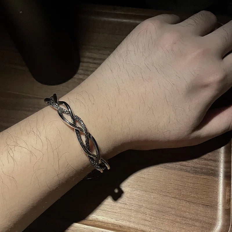 Elite Sterling Silver Twist Bracelet