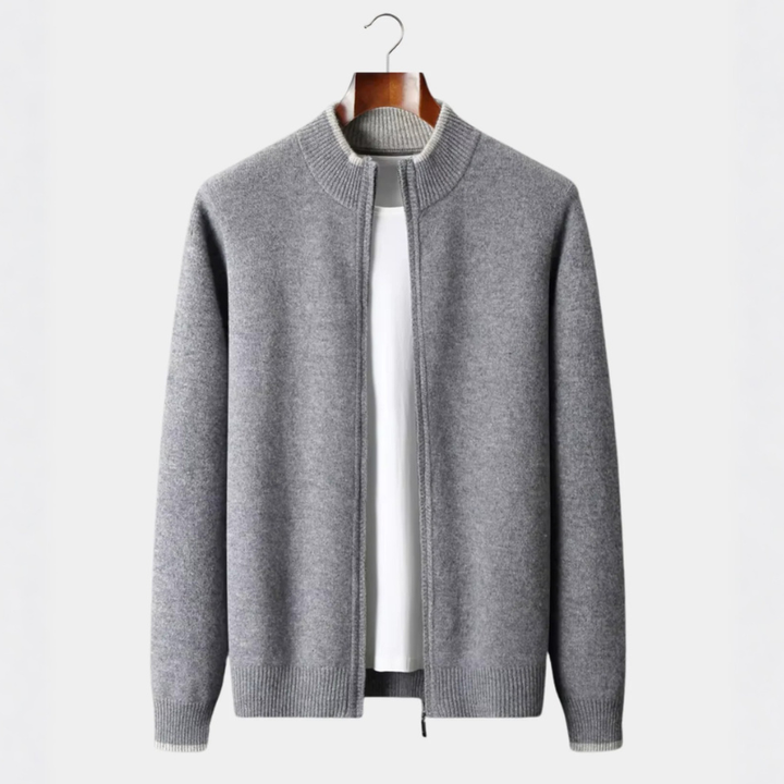 Pure Merino Wool Full-Zip Cardigan