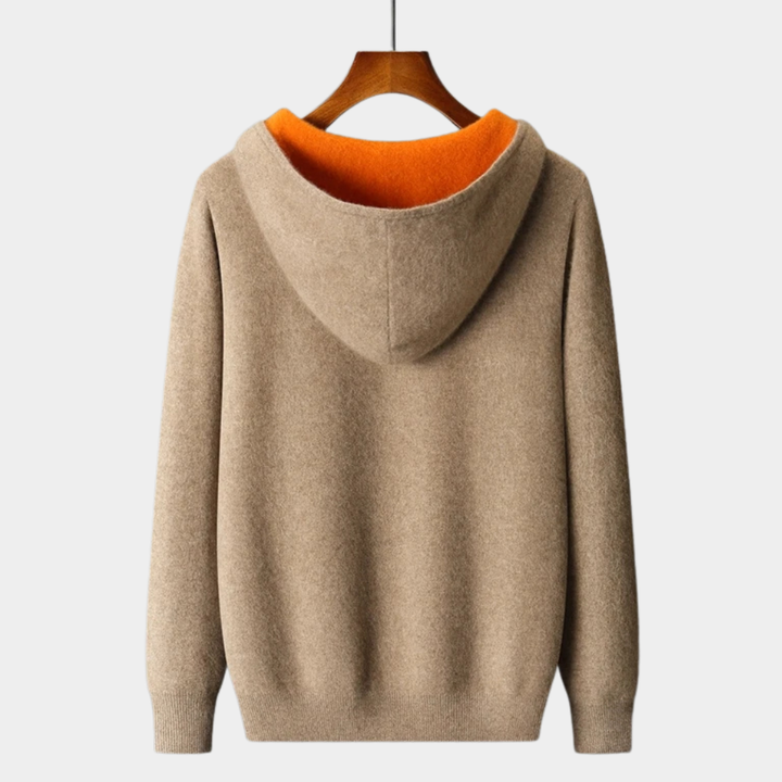 Pure Merino Wool Reversible Zip Hoodie