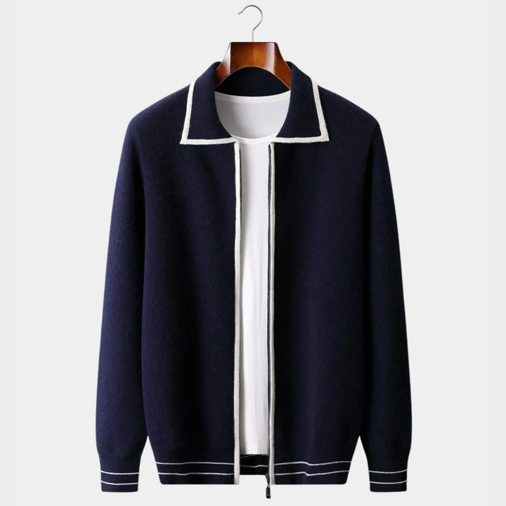 Pure Merino Wool Heritage Zip Cardigan