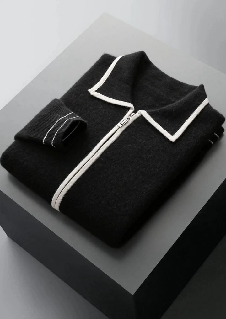 Pure Merino Wool Heritage Zip Cardigan
