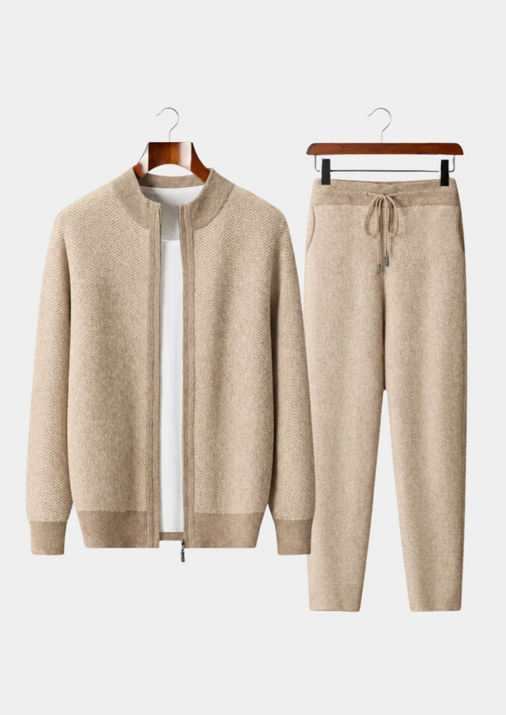 Pure Merino Wool Herringbone Set