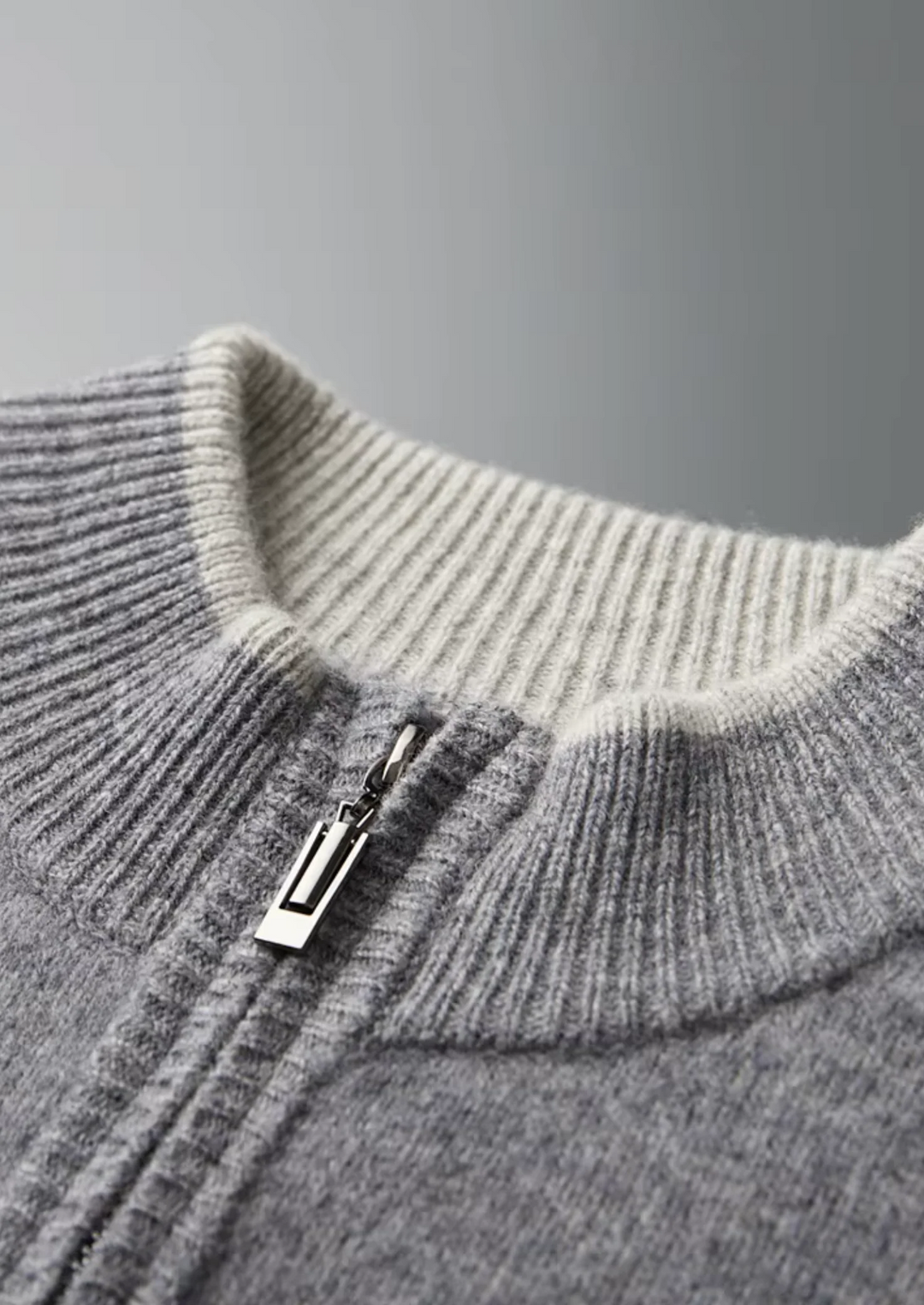 Pure Merino Wool Full-Zip Cardigan