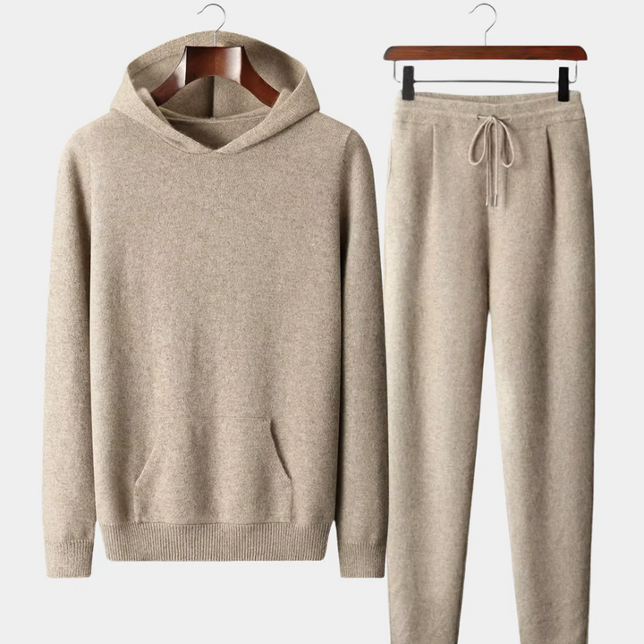 Luxury Cashmere Hoodie Leisure Set