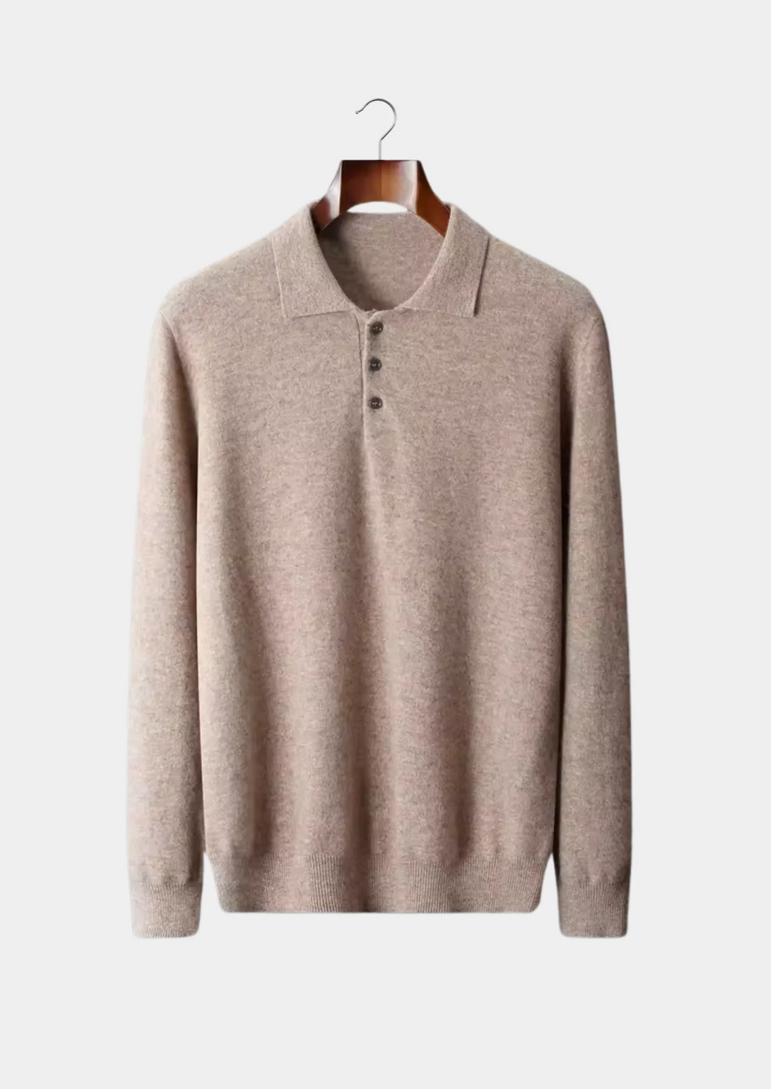 Pure Merino Wool Essential Polo Sweater