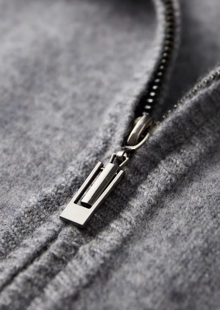 Pure Merino Wool Full-Zip Cardigan