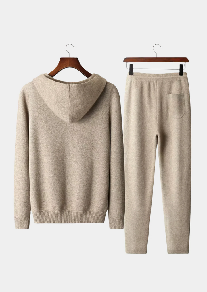 Luxury Cashmere Hoodie Leisure Set