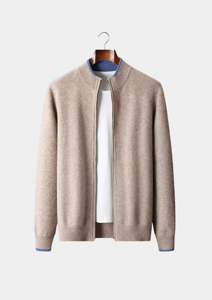 Pure Merino Wool Full-Zip Cardigan
