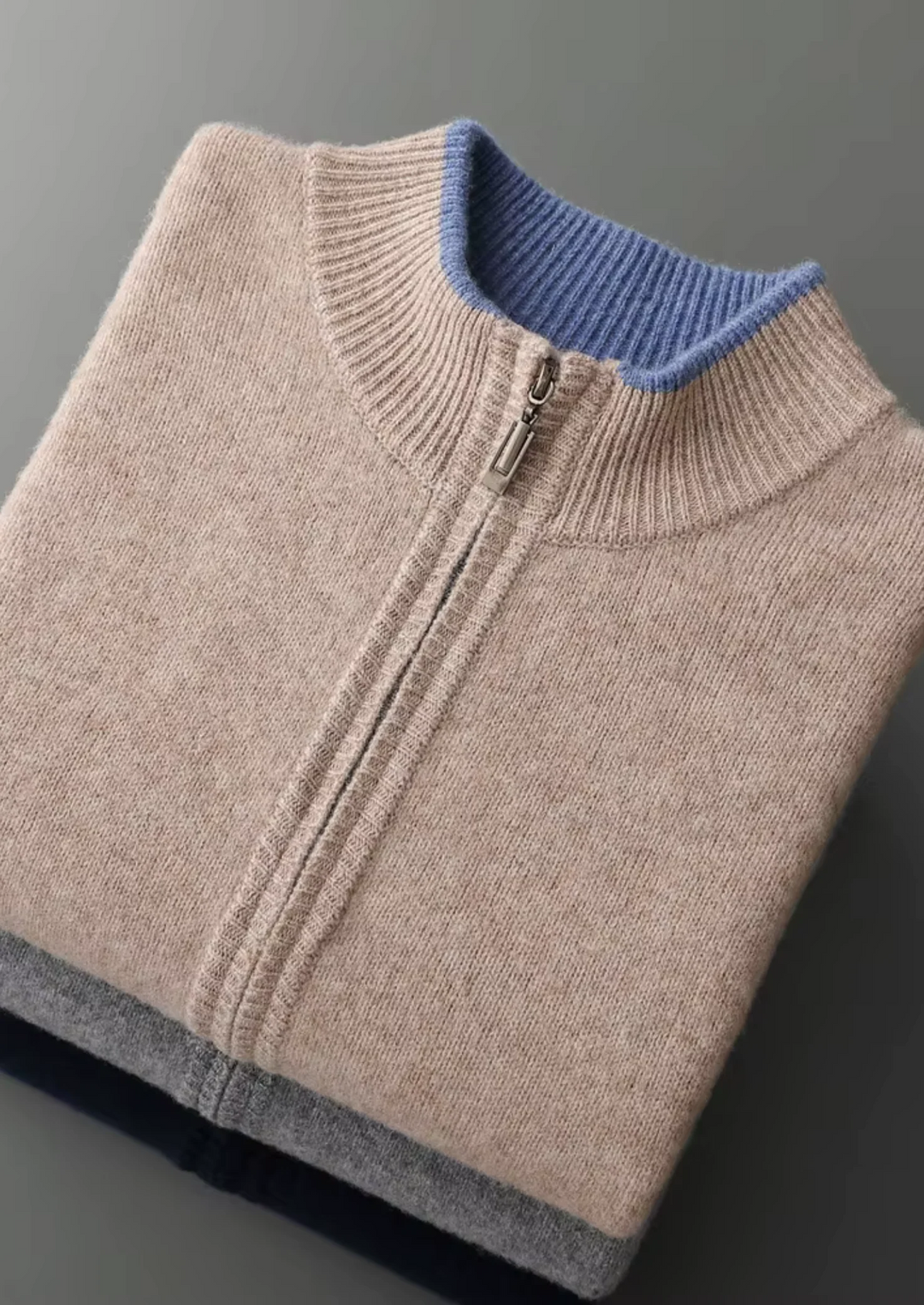 Pure Merino Wool Full-Zip Cardigan