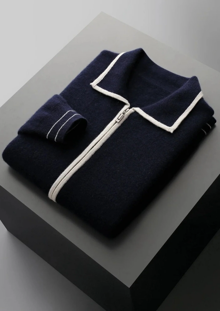 Pure Merino Wool Heritage Zip Cardigan